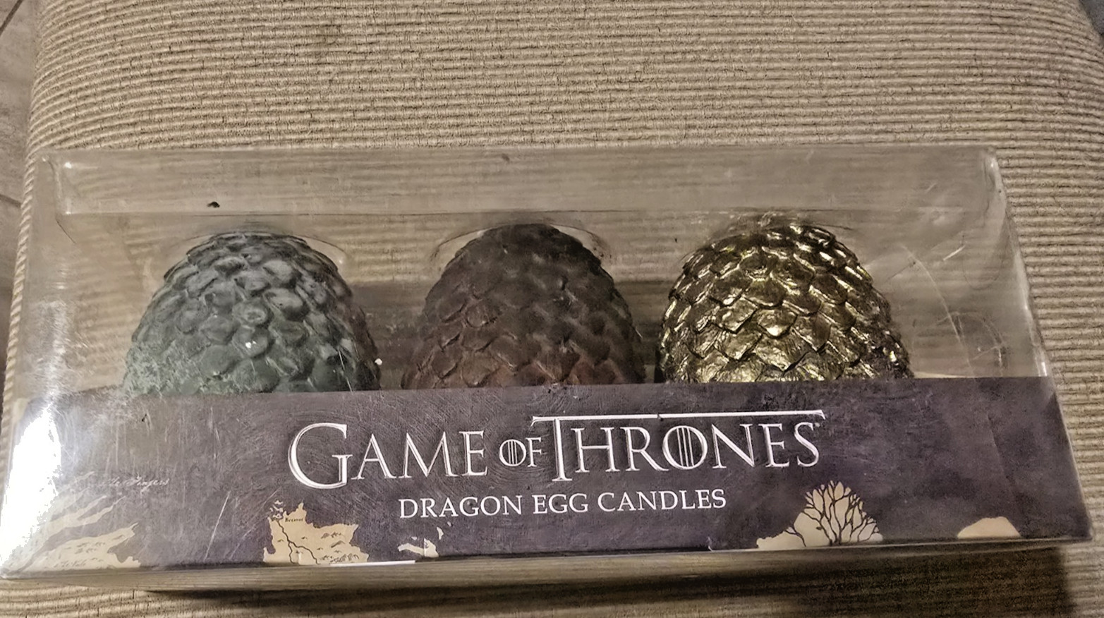 Game of Thrones Dragon Egg Candles, Set of 3
