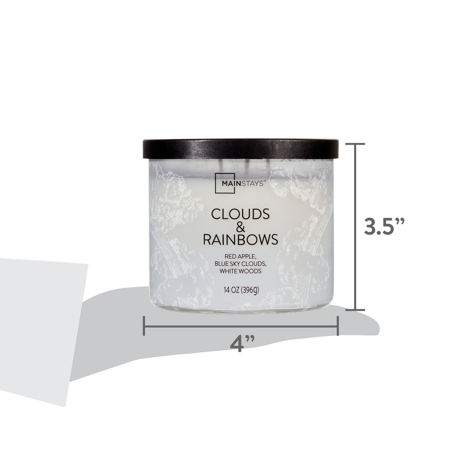 (4 pack) 3-Wick Wrapped Clouds & Rainbows Scented Candle, 14 oz