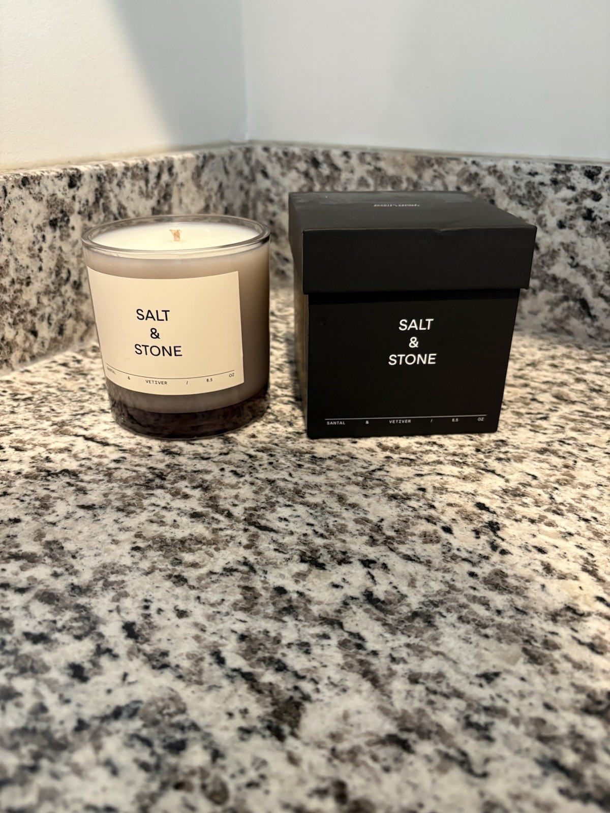 Salt & Stone Santal And Vetiver Scented Candle 8.5 oz NEW In Box