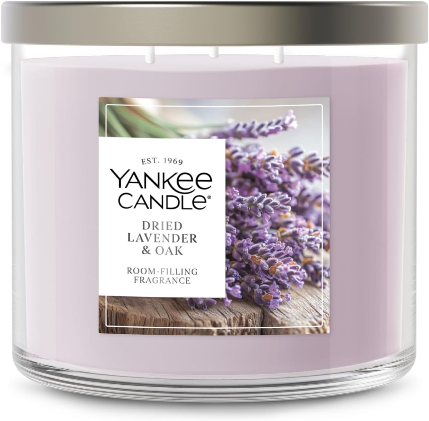 Yankee Candle Dried Lavender & Oak 14.5oz 3-Wick Scented Jar Candle 40hr Burn