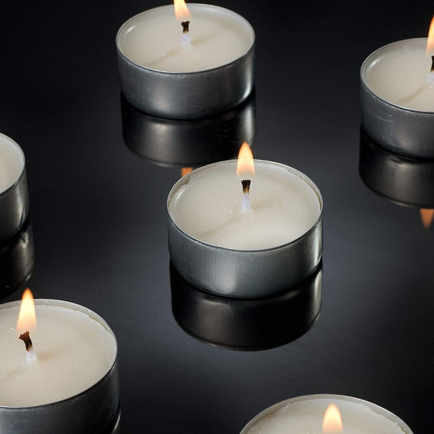 50 PCS Unscented Tealight Candles 2.5 Hour Burn Time White Dripless Long Lasting