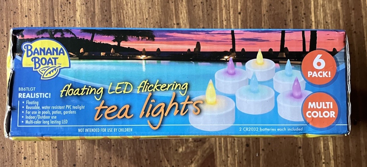 Floating Candles 6 Piece Flickering Tea Light Battery Operated Candles