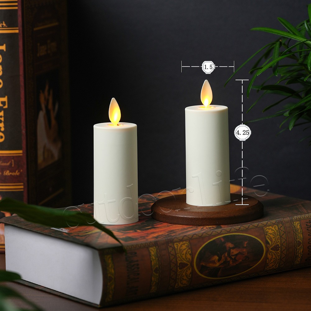 Luminara Flameless LED Votive Candles Lights with Moving Flame Remote 1.5″X4.25″