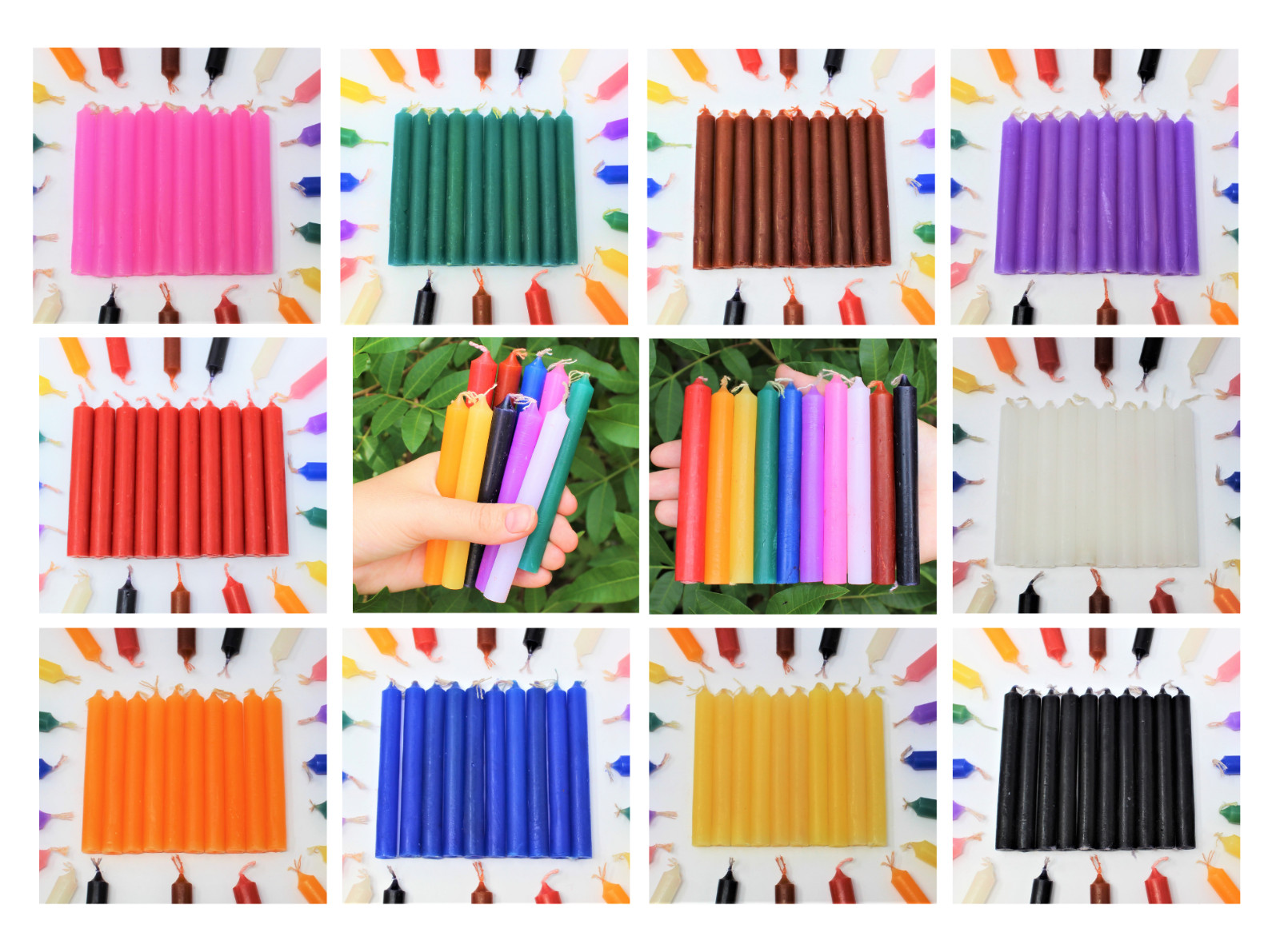12 Mini 4″ Chime Spell Candles: Choose Color BUY 2 GET 1 FREE (3 IN CART)