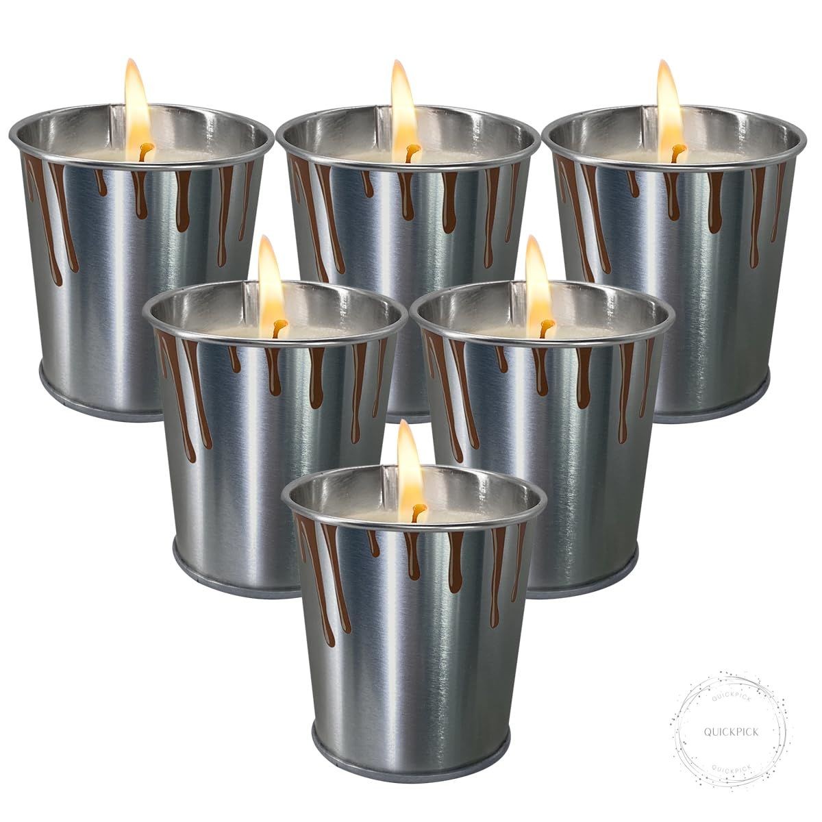Citronella Candles 6/12 Pack Outdoor Indoor Scented Candles with Pure Citronella
