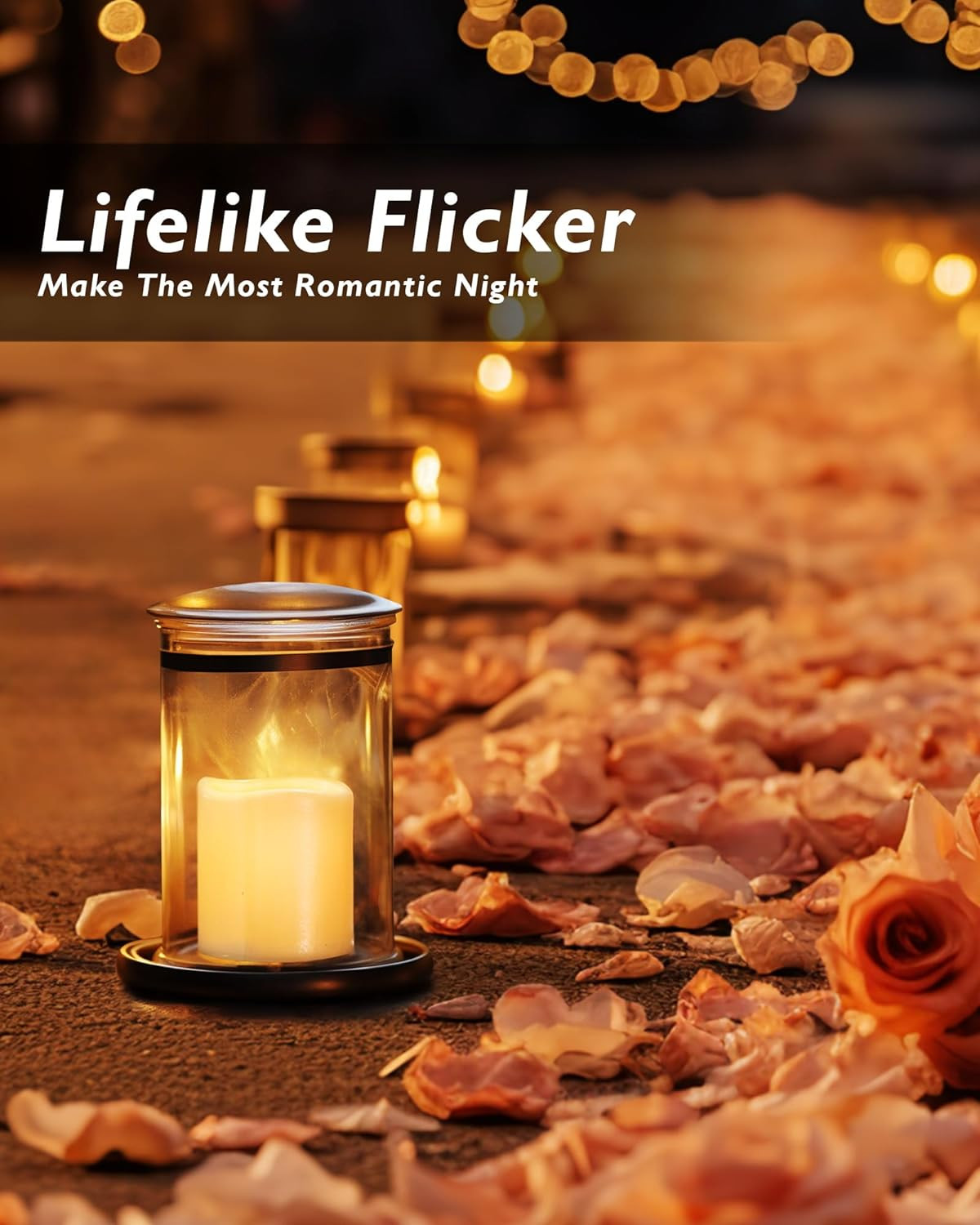 Homemory 24Pack Flickering Flameless Votive Candles,200+Hour Electric Fake