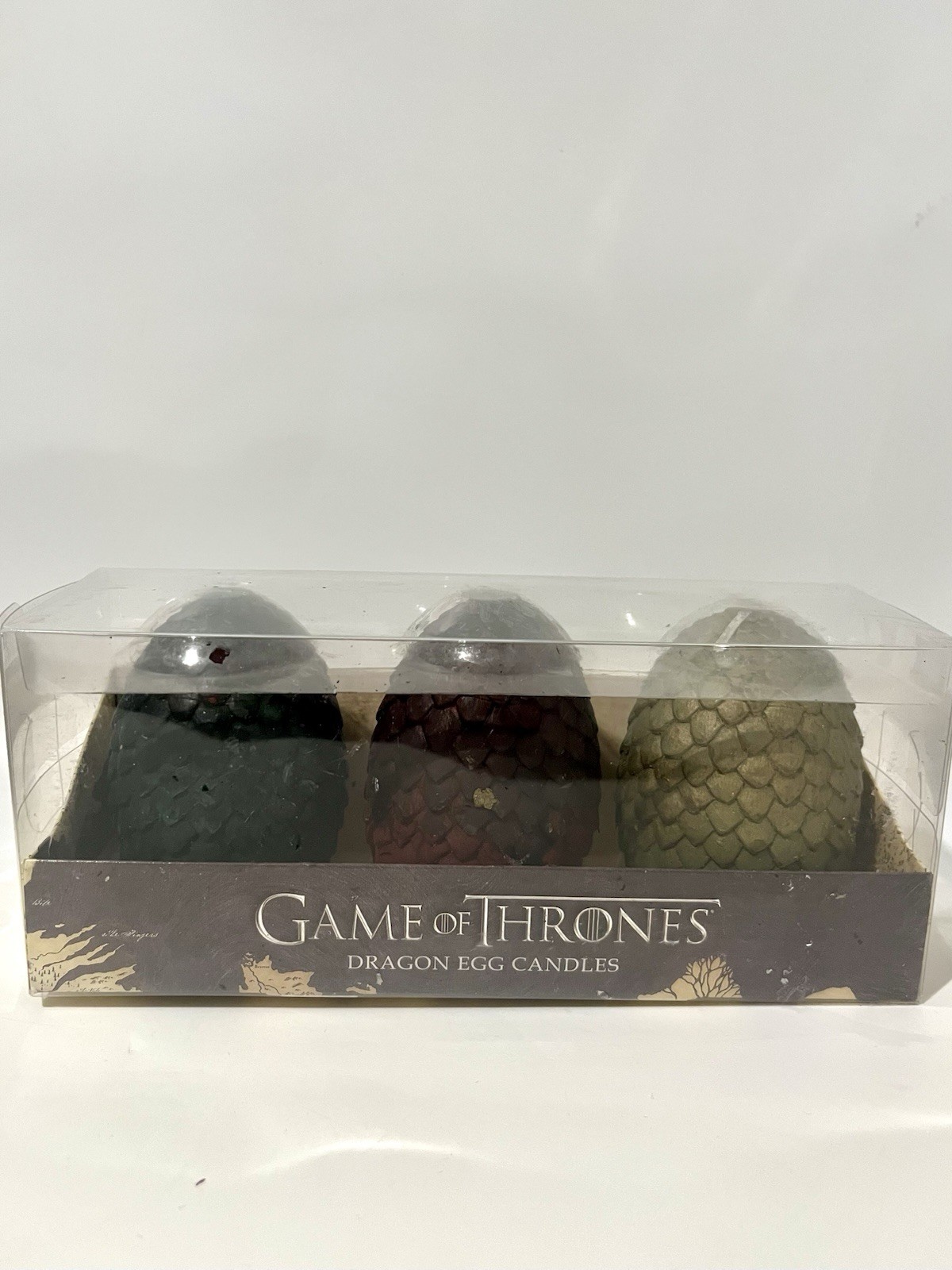 Game Of Thrones Candle Set Dragon Egg Insight Luminaries Green Red Gold