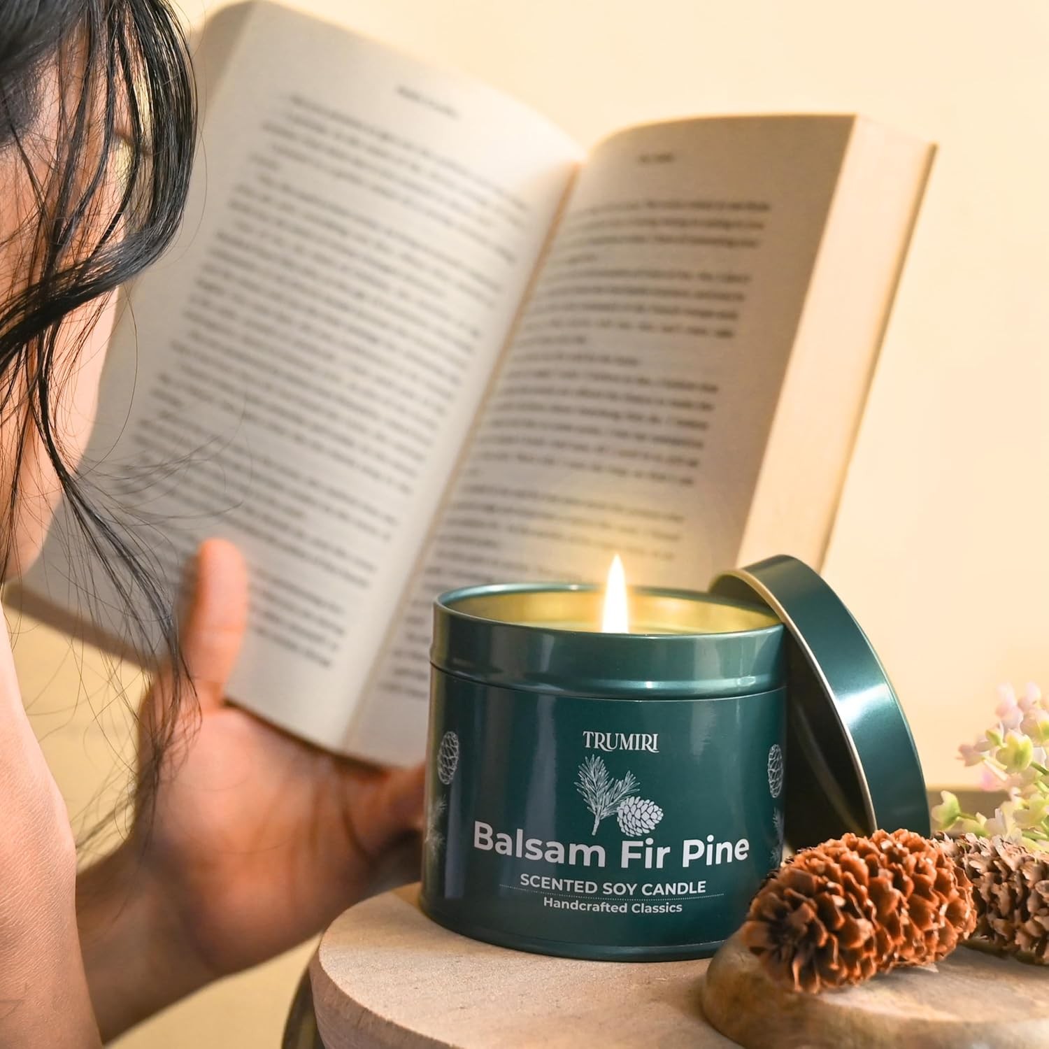Huge Sale Balsam Fir Pine Soy Wax Scented Candle Perfect Gift for Fall,Christmas