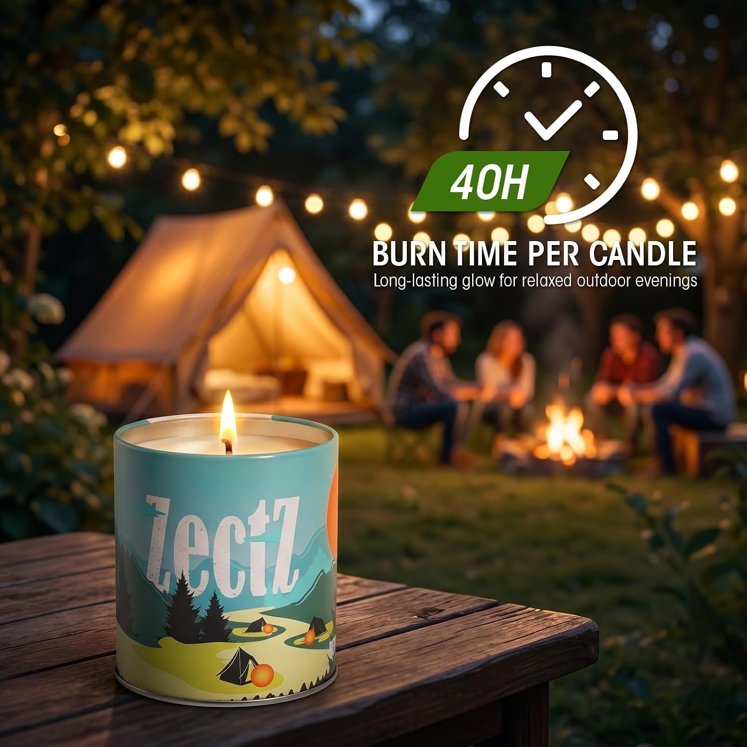 Citronella Candle for Outdoor Indoor,with Lemongrass,Rosemary & Peppermint Oil