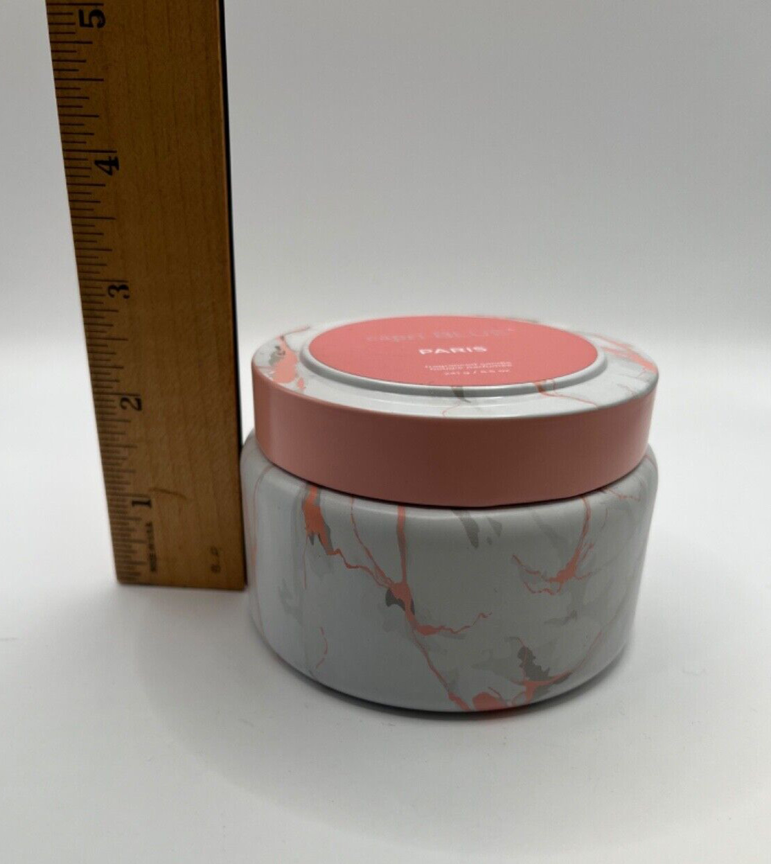 CAPRI BLUE Candle Modern Marble PARIS Scent Tin Container 8.5 oz Single Wick New