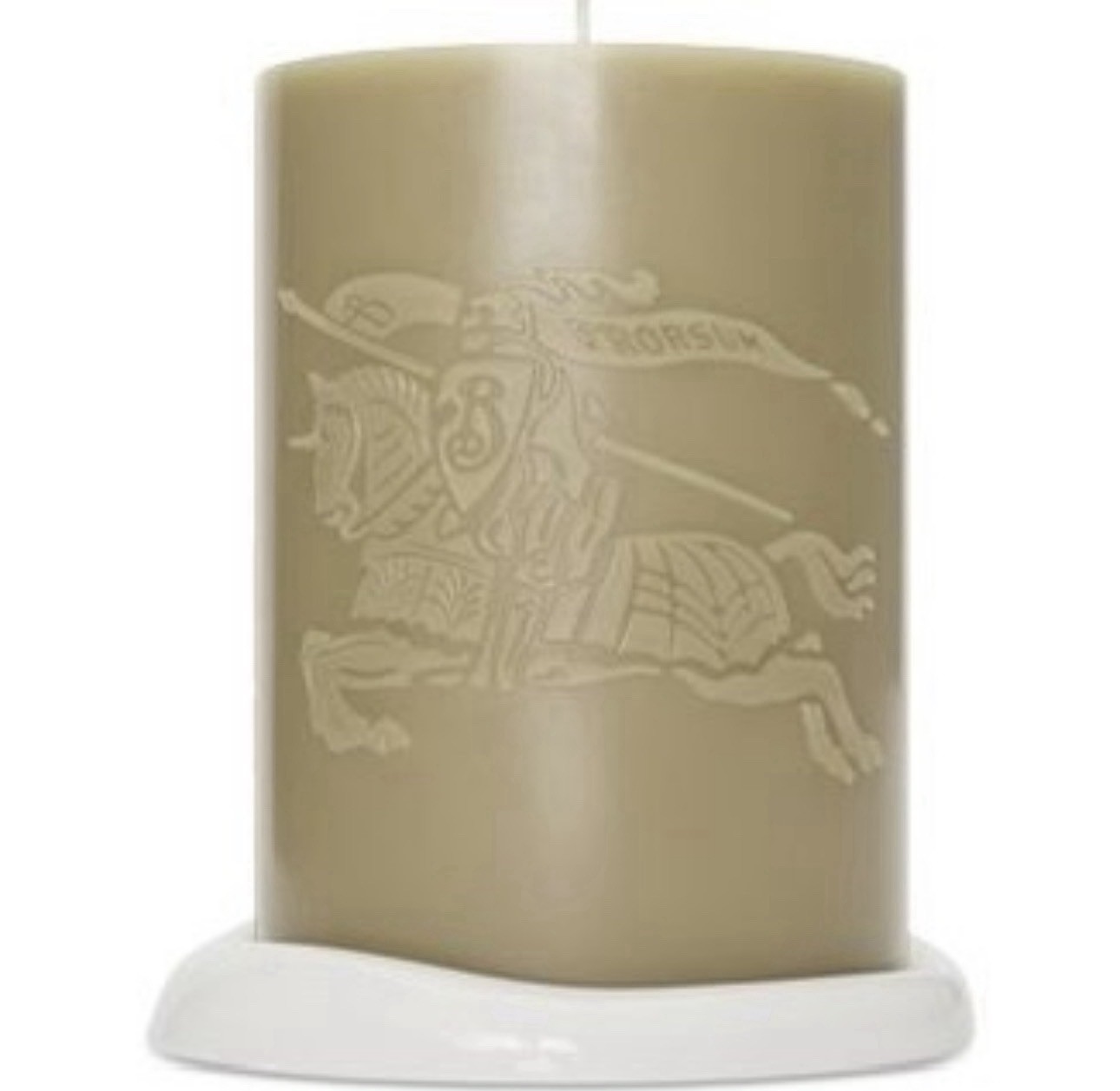 Scented Candle Ginger Caramel Large Burberry Pillar Style with Base New In Box