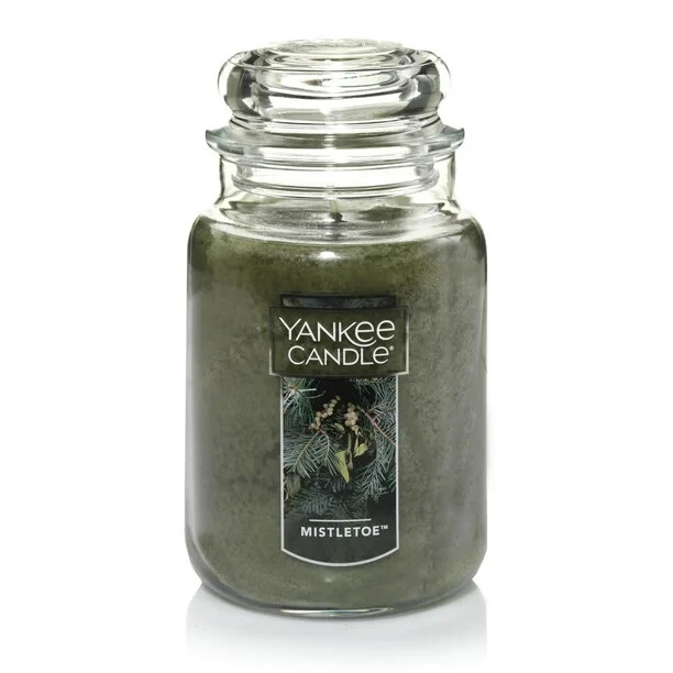 Yankee Candle Mistletoe Scented, Classic 22oz Large Jar Single Wick Candle