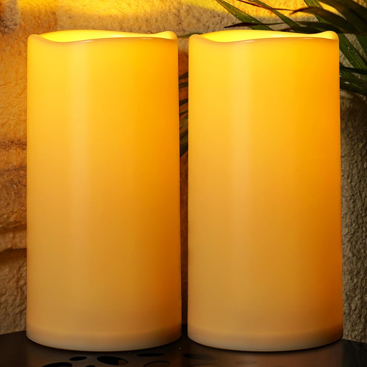6″ X 9″ Extra Large Outdoor Waterproof Candle with Auto 6-Hour Timer, No Remote,
