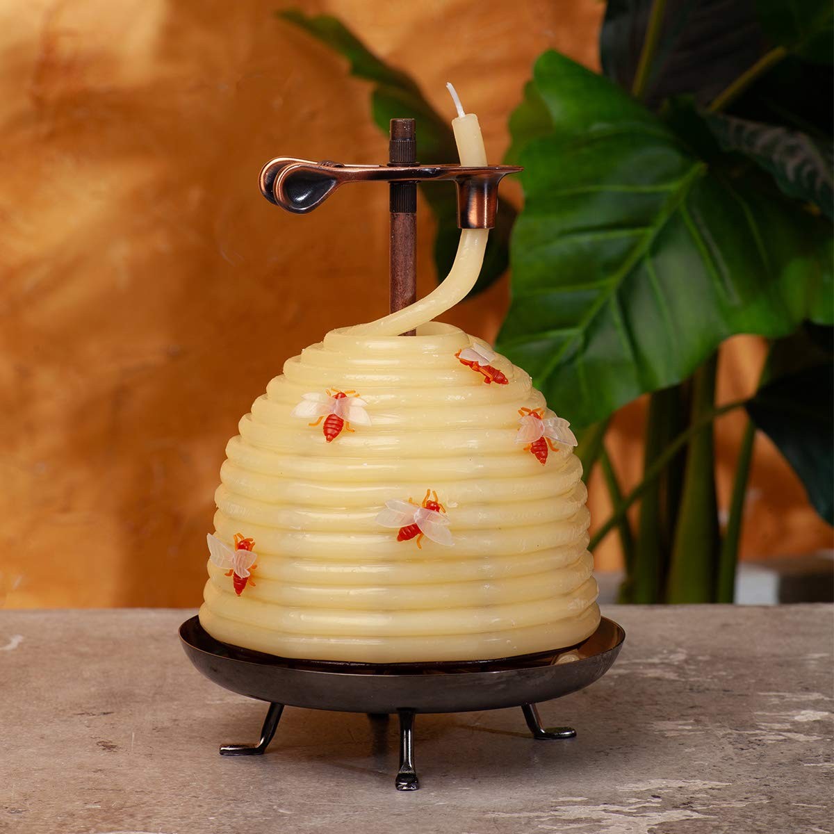 70-Hour Beehive Candle, Eco-Friendly Natural Beeswax with Cotton Wick