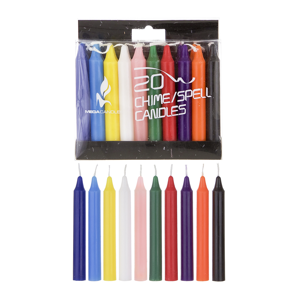 Mega Candles – Unscented 4″ Chime / Spell Taper Candles, Set of 40 CGA086