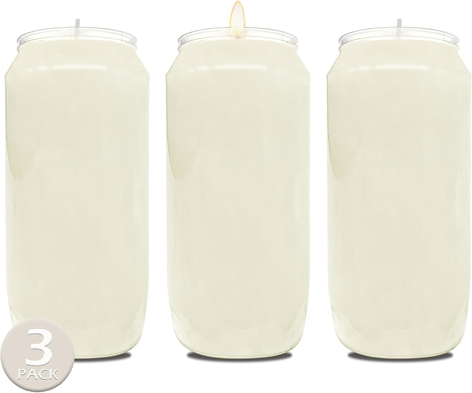 7 Day White Prayer Candles, 20 Pack – 6″ Tall Pillar Candles for Religious, Memo