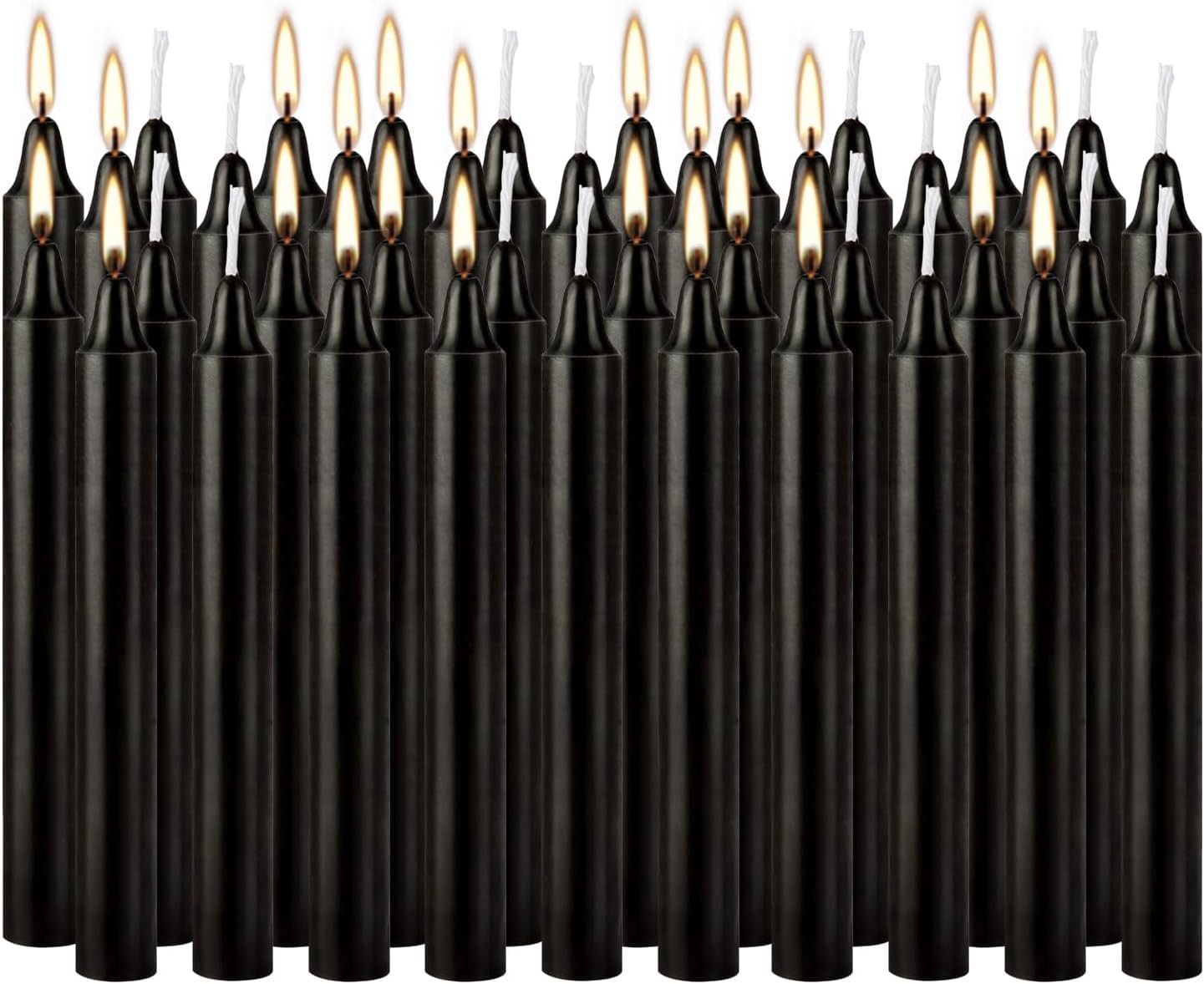 YOROXRG Set of 40 Black Candles – Spell Chime Candles for Halloween, Rituals,…