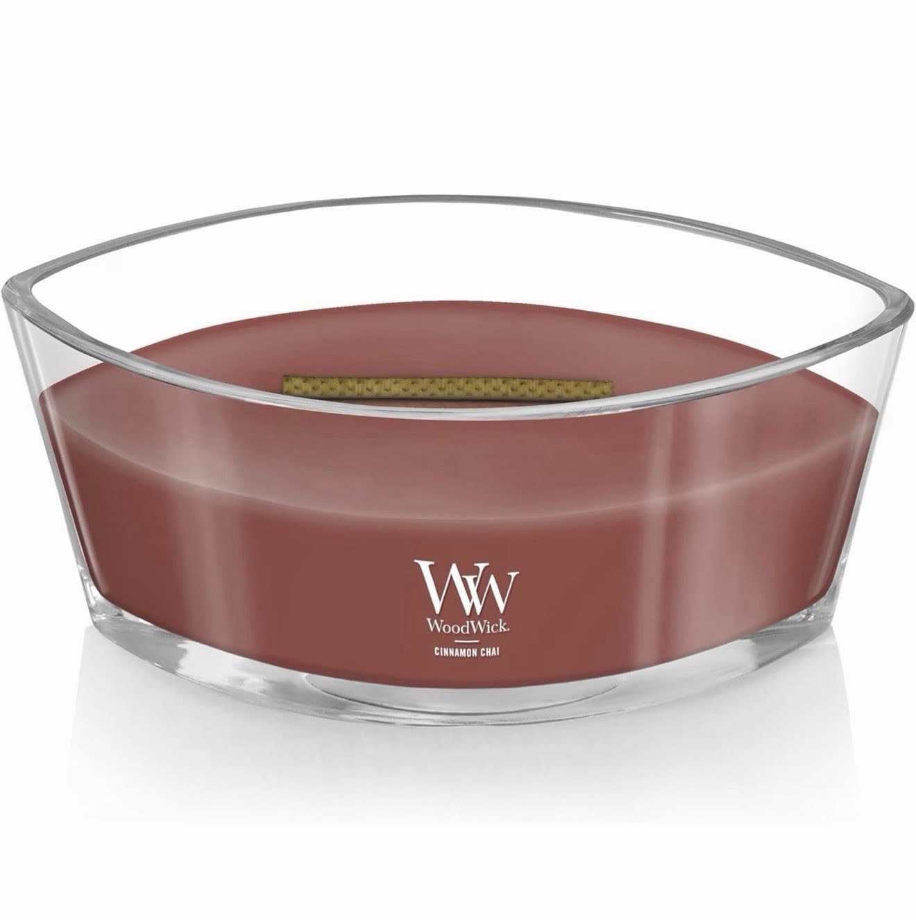 Woodwick Ellipse Scented Yankee Candle Cinnamon Chai 16oz 50 Hours NEW Sealed