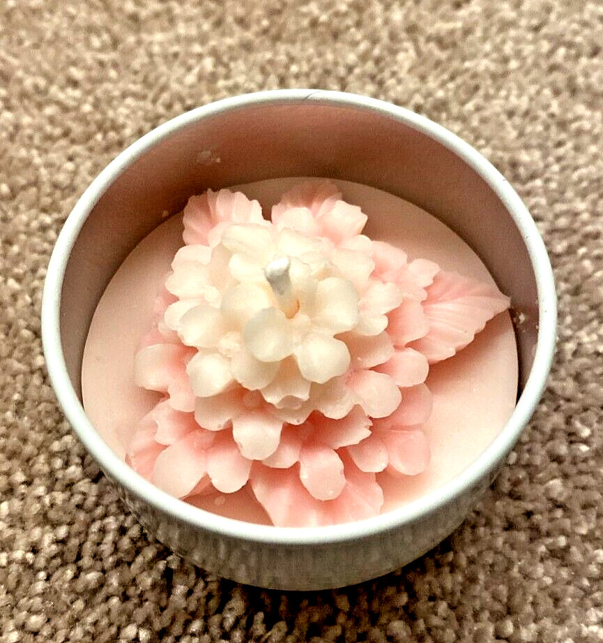 Handmade Flower Candles Made From Soywax In 4oz & 2oz Tins – Lightly Scented