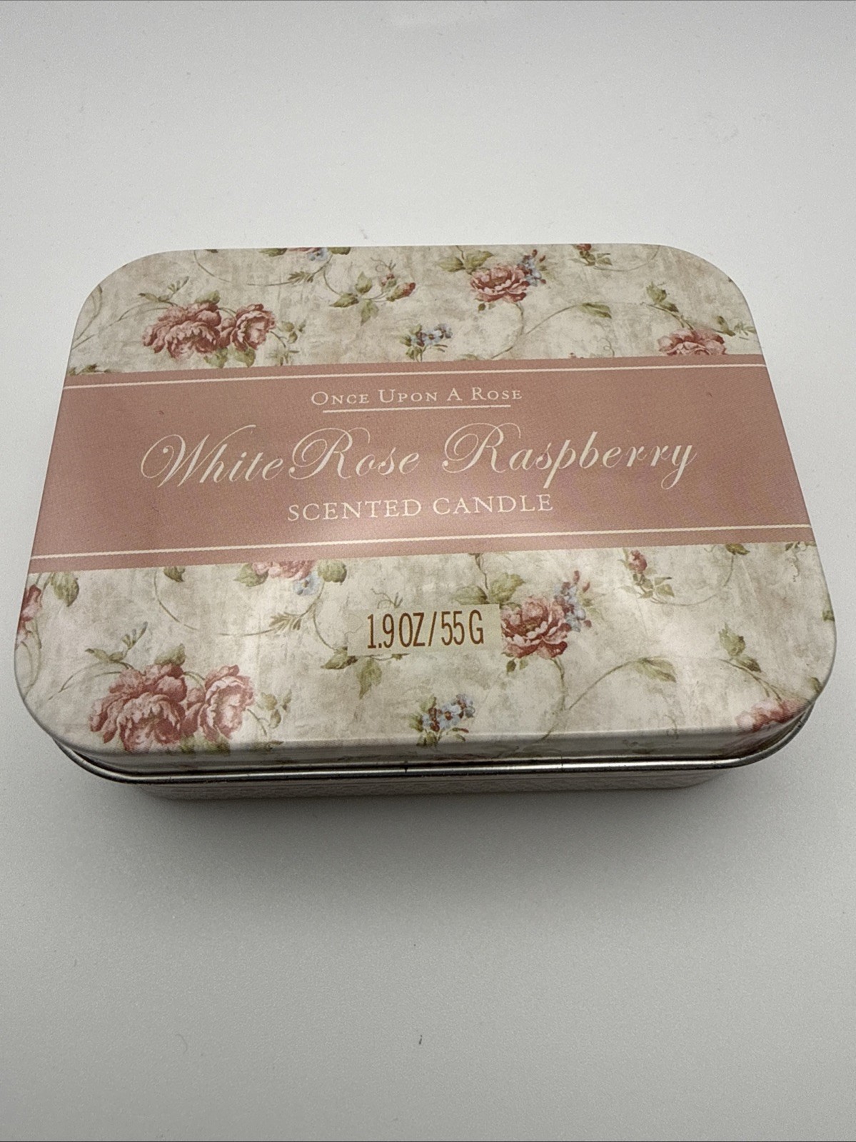 “Once Upon A Rose” White Rose Raspberry Scented Candle 1.9oz (B4)