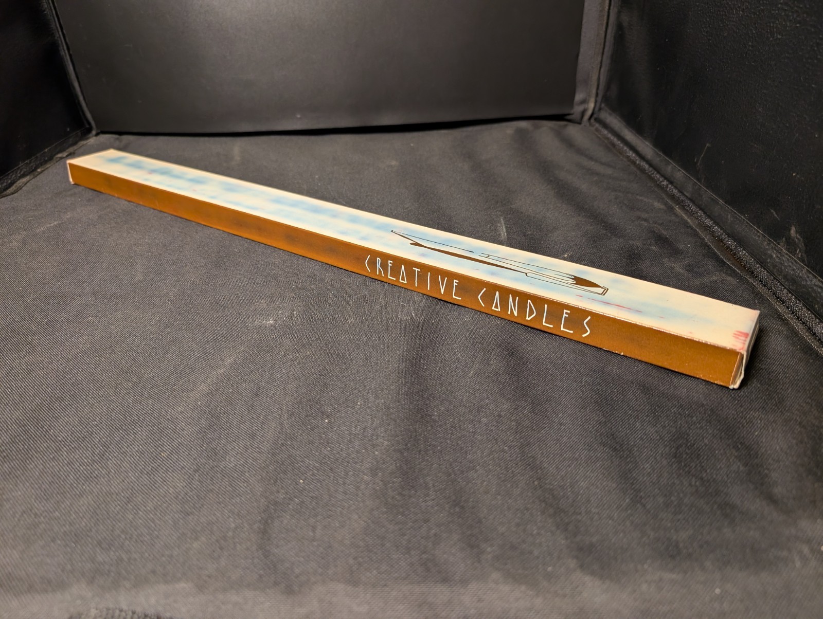 Creative Candles Vintage Hand-Dipped Tapers 2 Piece Blue 24” Original Box