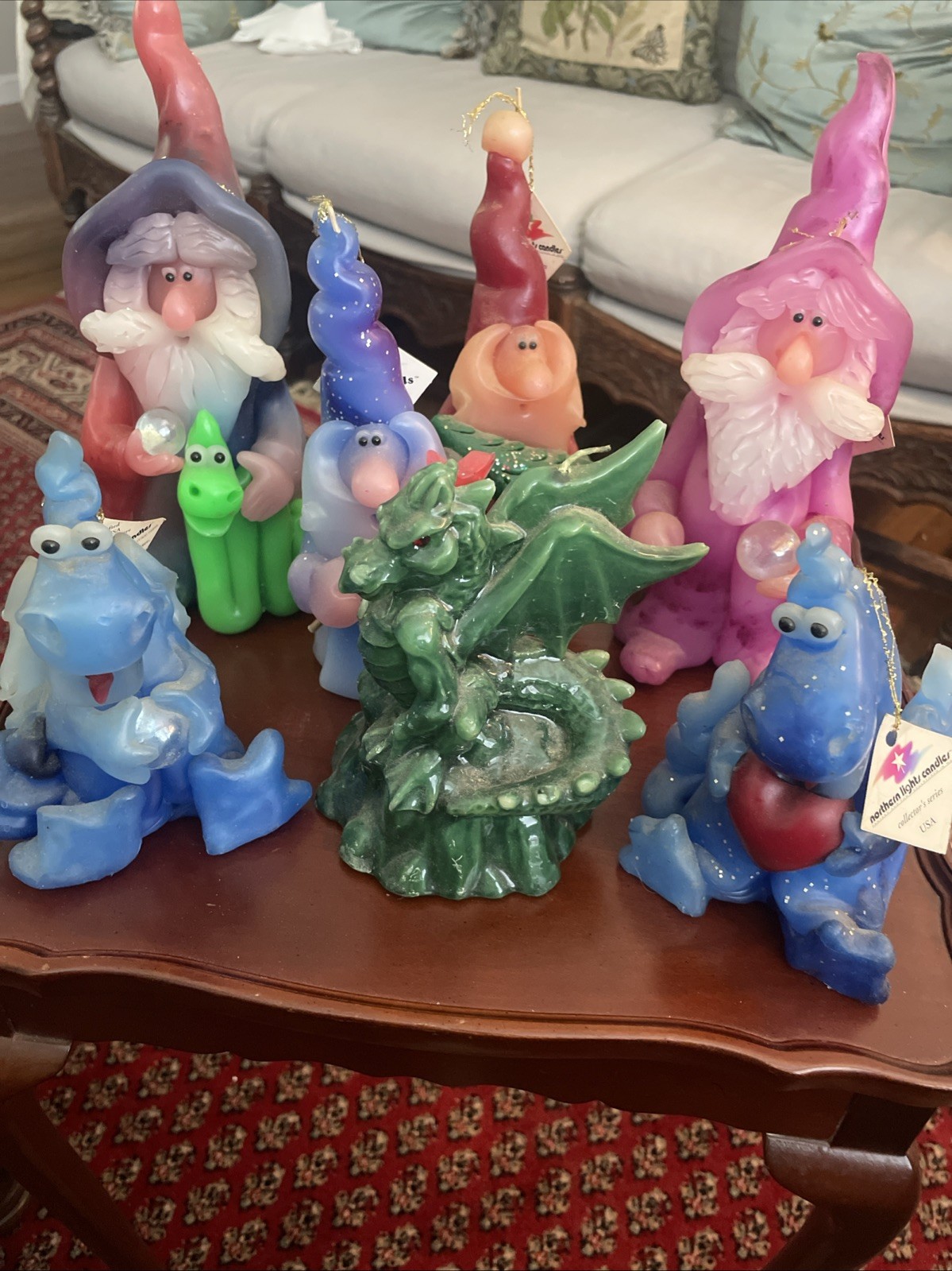 Collection Of Northern lights candles wizards and dragons
