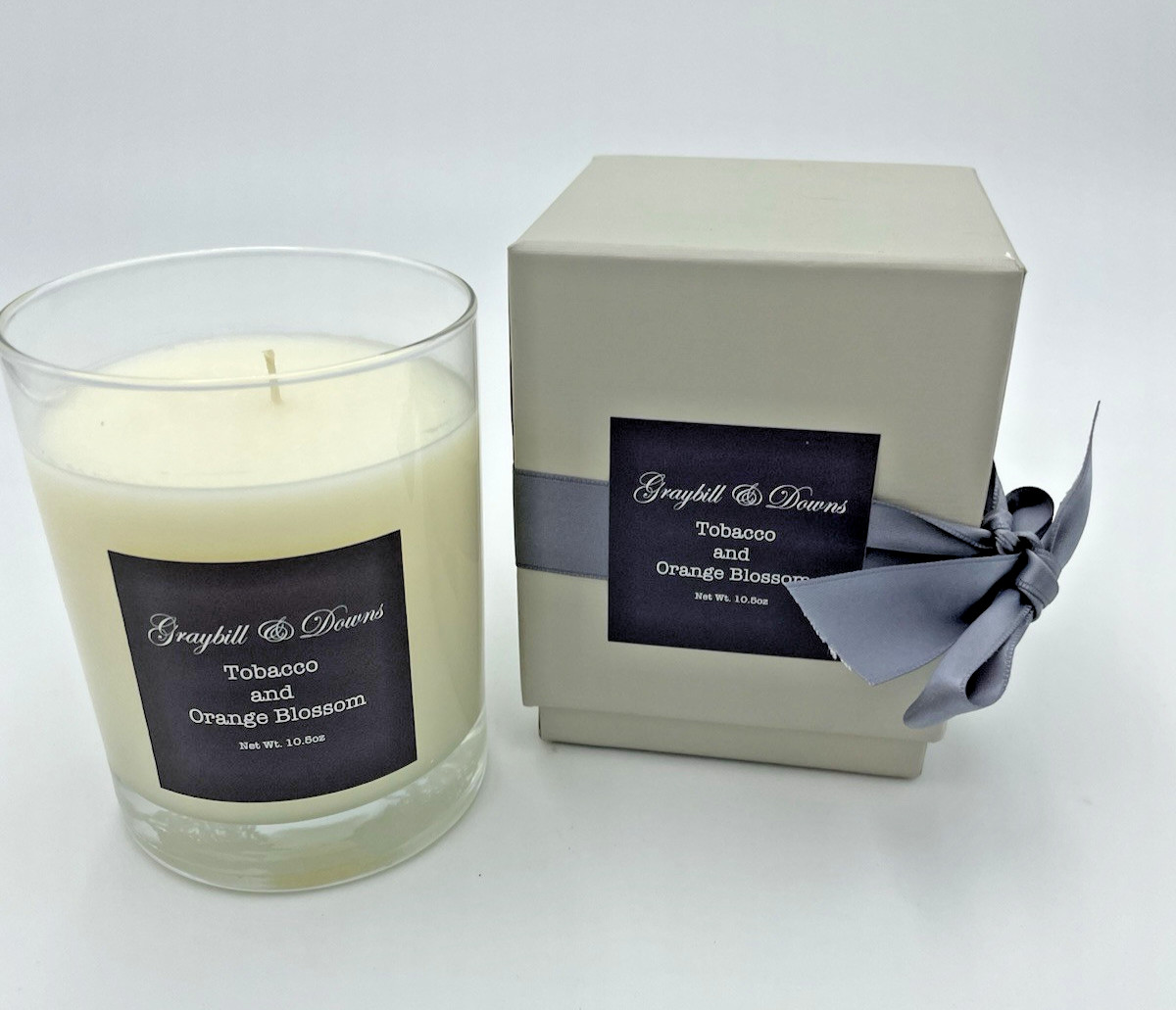 Graybill & Downs Tobacco & Orange Blossom 10 oz Luxury Candle Home Fragrance NEW