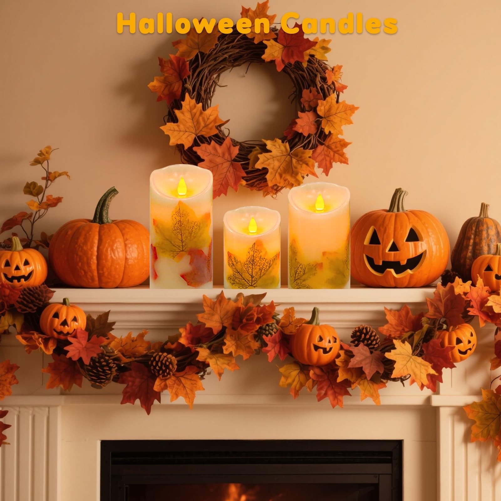 Set of 3 Flameless LED Candles with Remote & Timer – Dimmable Flickering Pillar