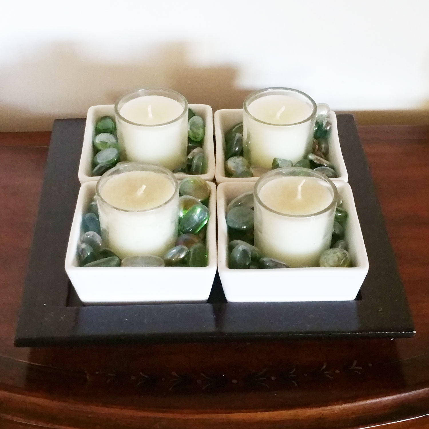 2 Set x 4 Pieces Jar Candles No Scent Top Quality Nice Gift