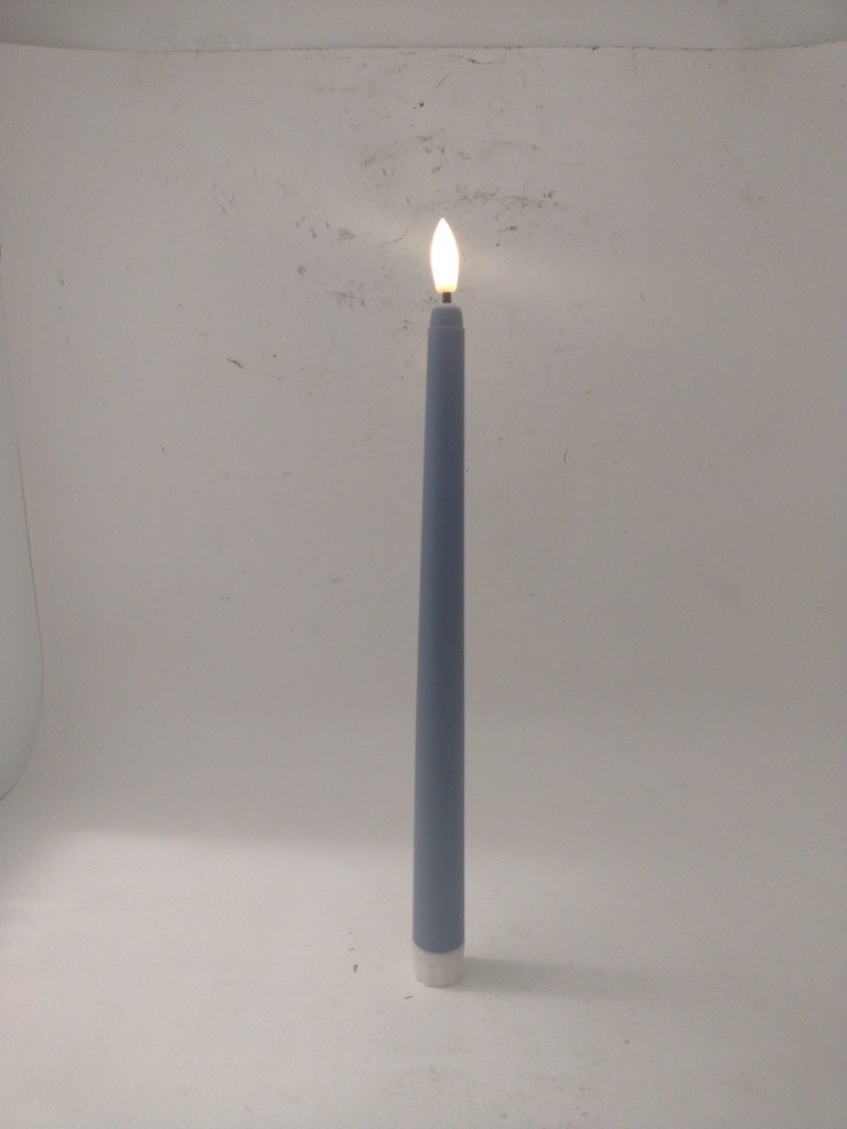 Macarrie 24 Packs Flameless Taper Candles Battery Operated Fake 11″ Hase Blue