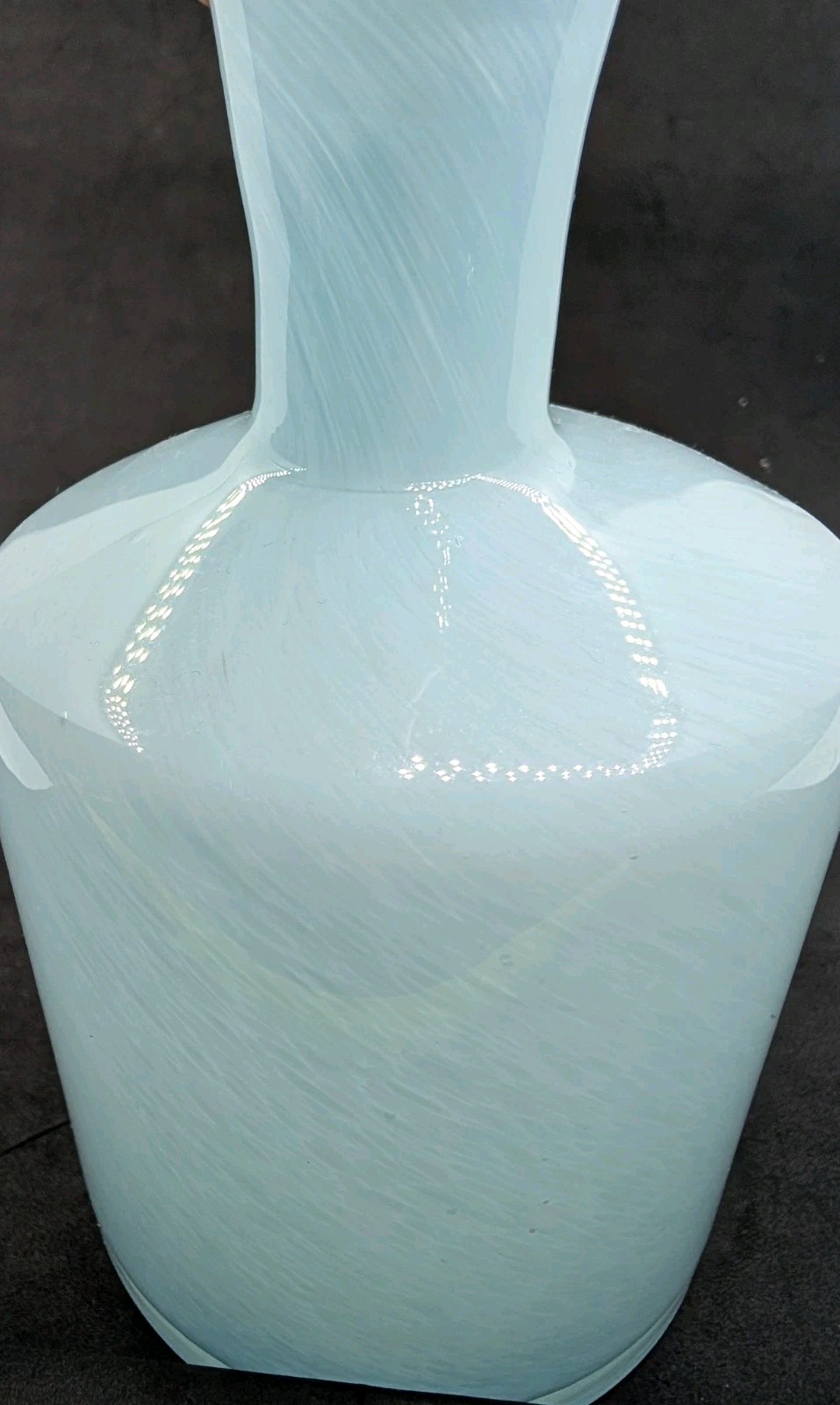 Empty Diffuser Glass Vessel Art Glass for natural wood reeds blue swirl