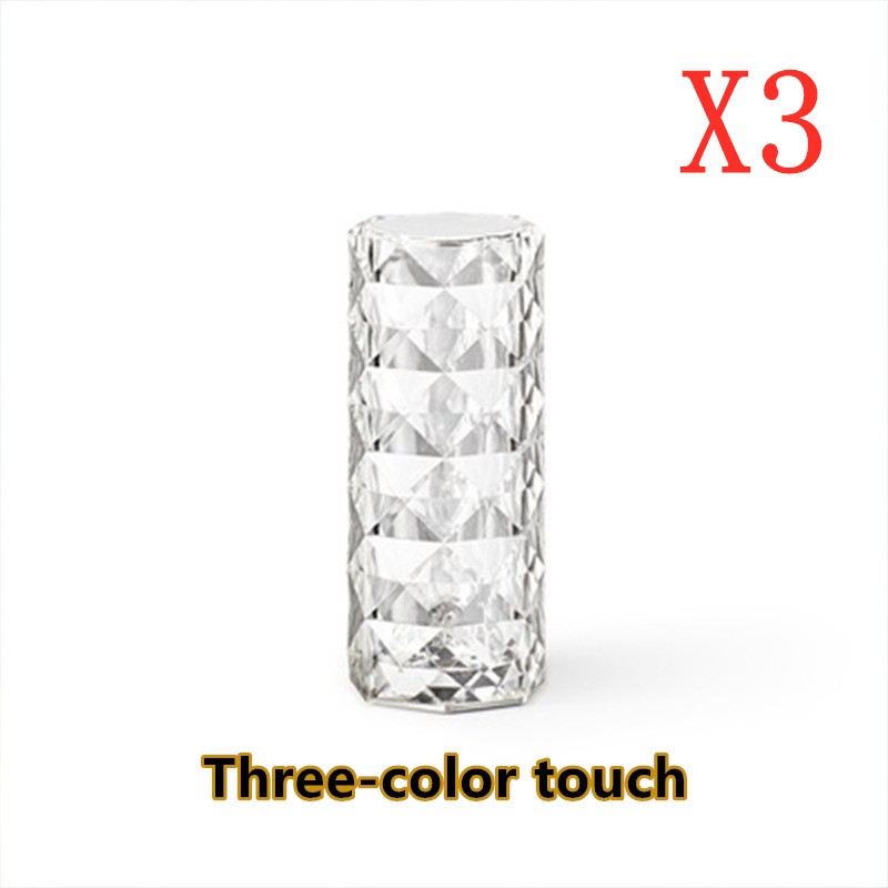 Nordic Crystal Lamp USB Table Lamps Bedroom Touch Dimming Atmosphere Diamond Nig