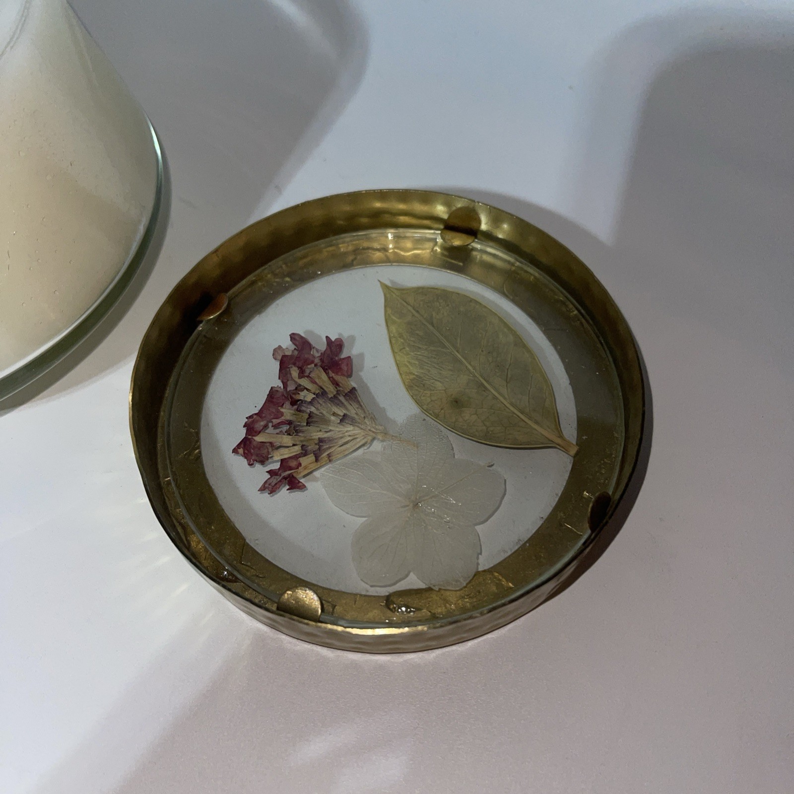 Anthropologie Rosy Rings Scented Floral Press Candle NEW