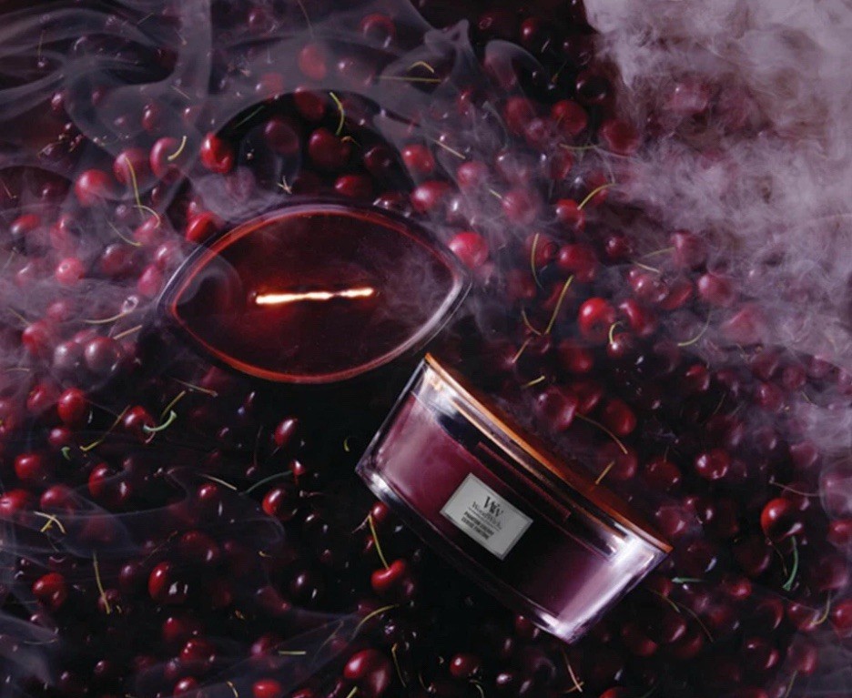 NEW WoodWick PHANTOM CHERRY Large ELLIPSE Candle 16oz.🍒