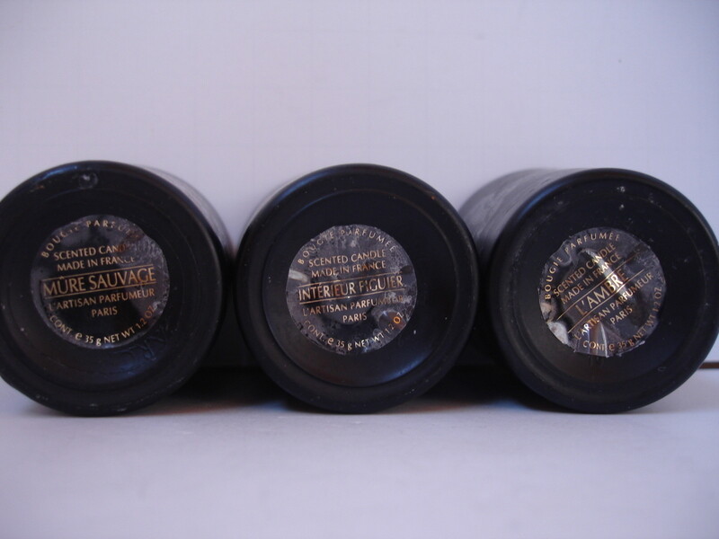 L’Artisan Parfumeur Scented Candles Mure Sauvage, Ambre, Fig LOT 3 Hard to Find