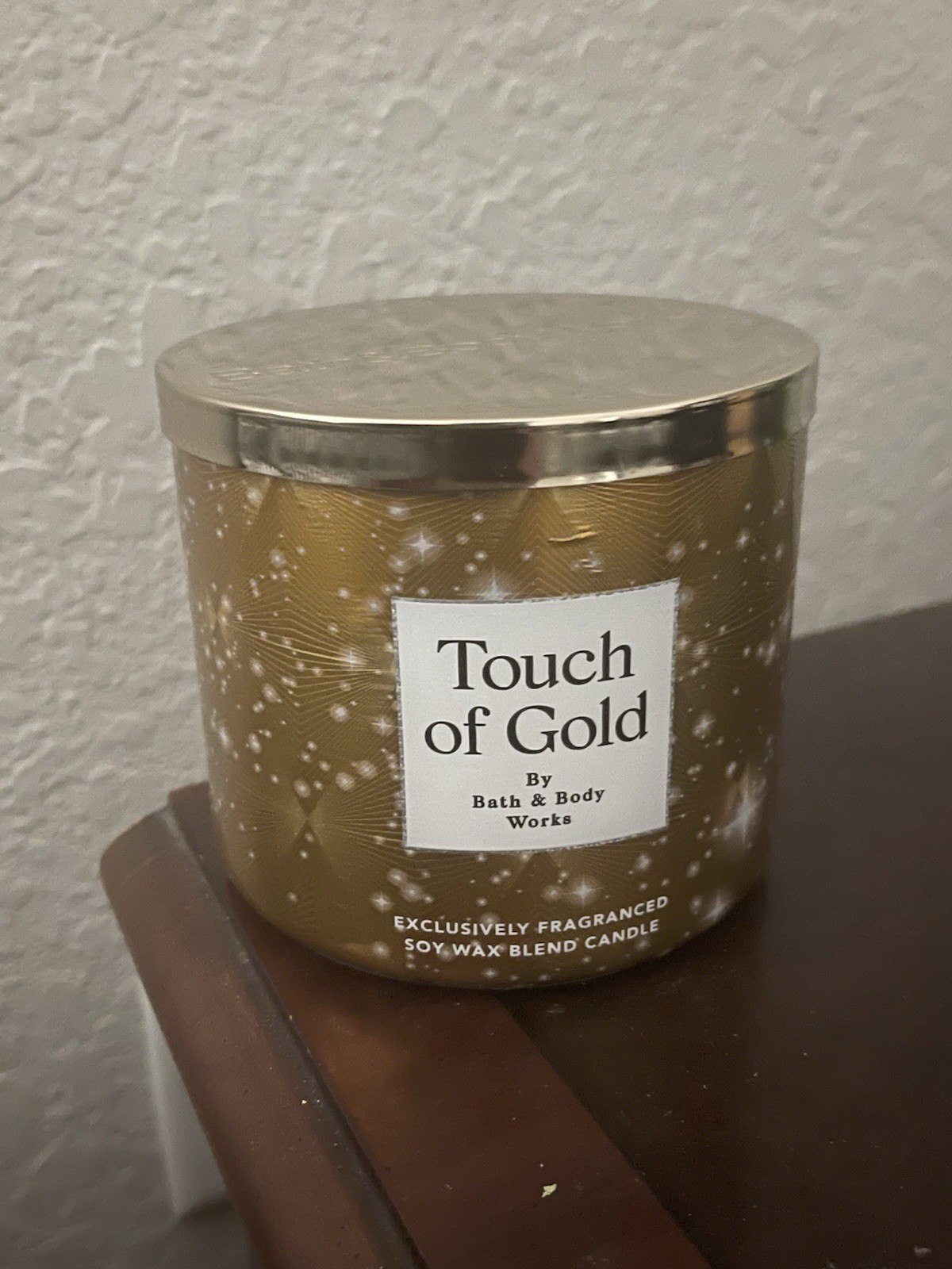 Brand New Touch of Gold 3-Wick Bath & Body Works Candle