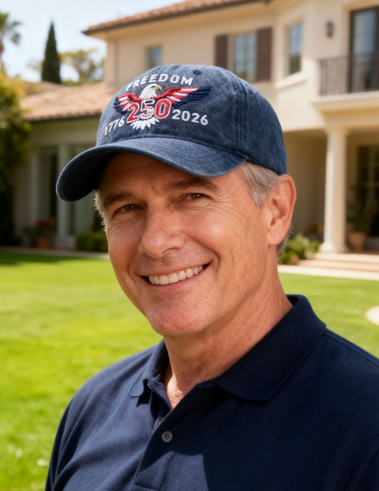 Patriotic American Baseball Cap Vintage Embroidered Eagle 250th Anniversary Unis