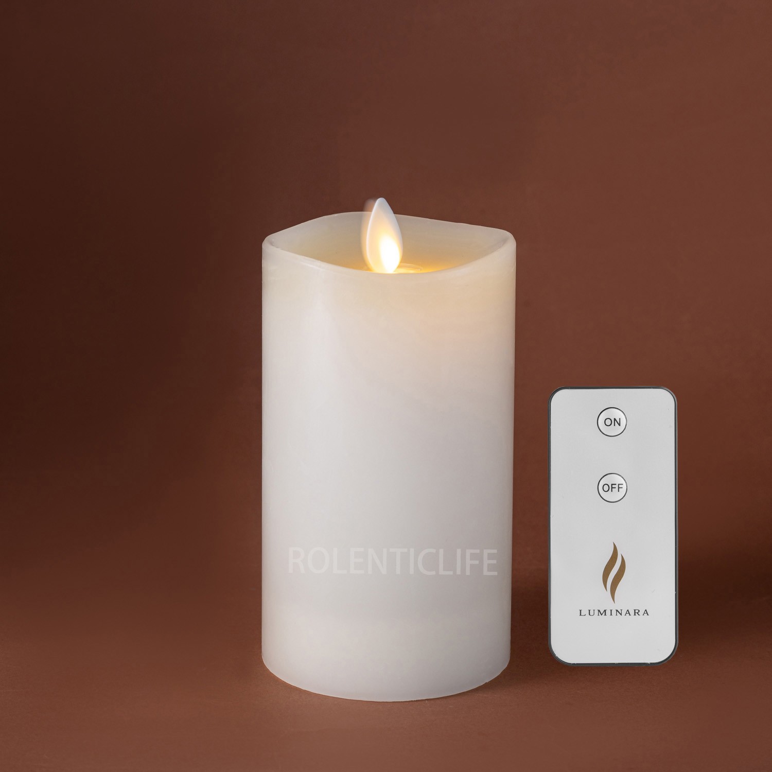 Luminara 5.5″ Flameless Pillar ivory Candles with Timer Flickering Flame Battery