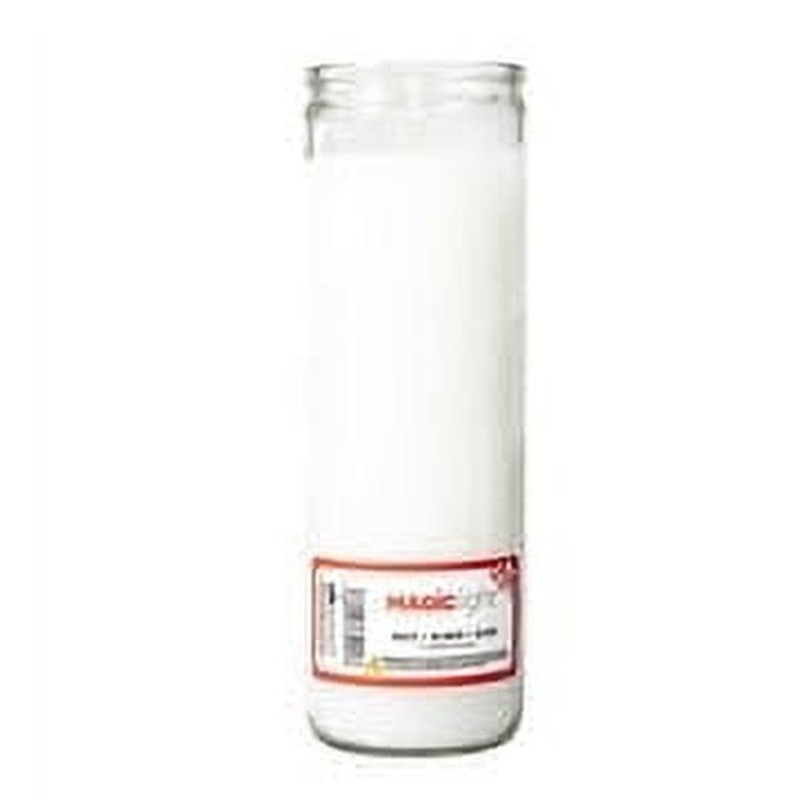 2 pack Religious Candles 16 oz Clear Glass Jar Unscented White Wax