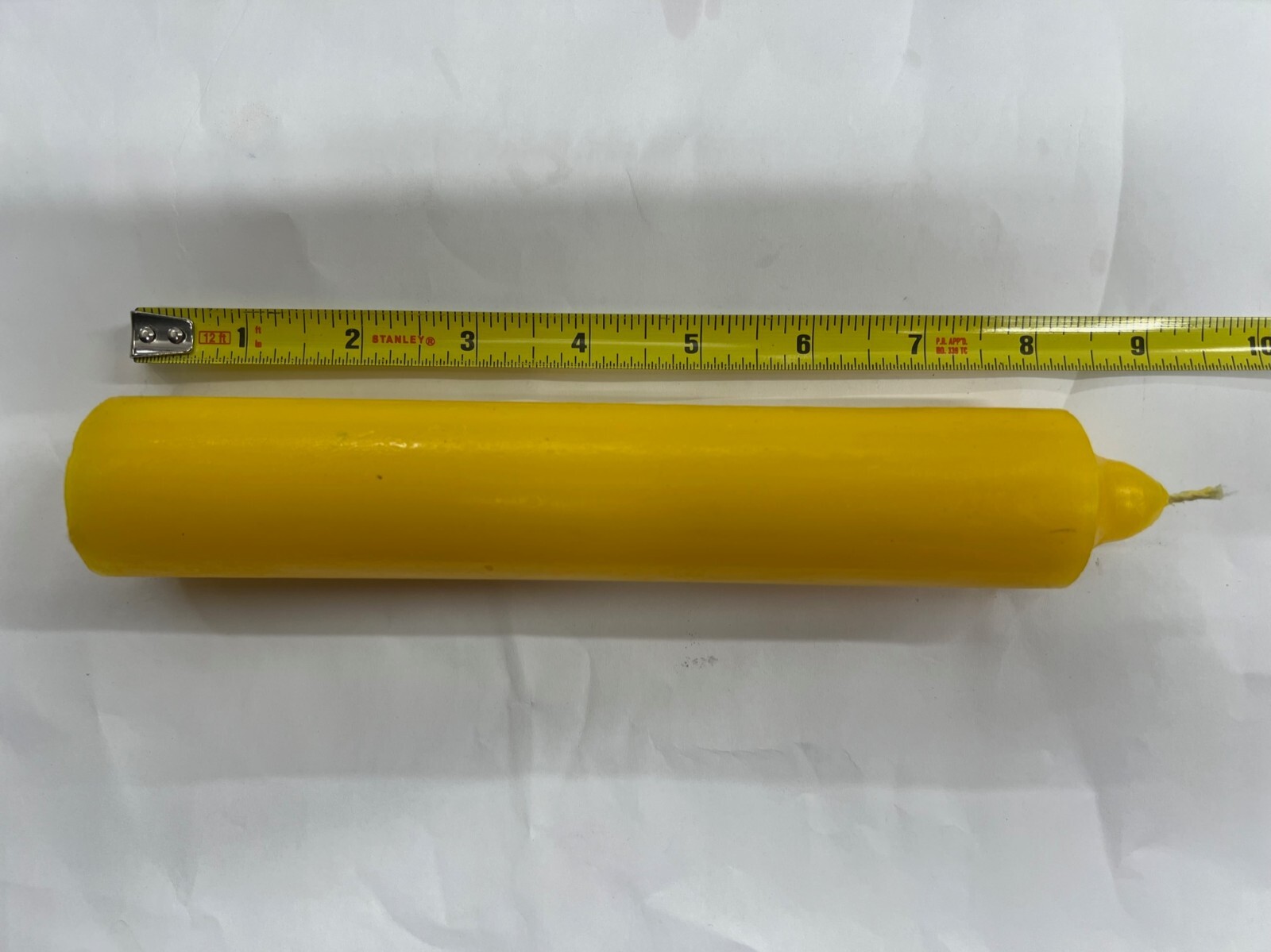 JUMBO ALTAR CANDLES 1 COLOR 1 1/2″D X 8″ T IN YELLOW