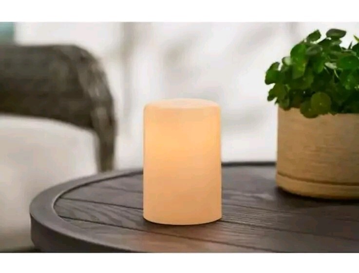 🕯️ ⭐ Hampton Bay Fireglow LED Candle 3″x4.5″ White with Remote Control
