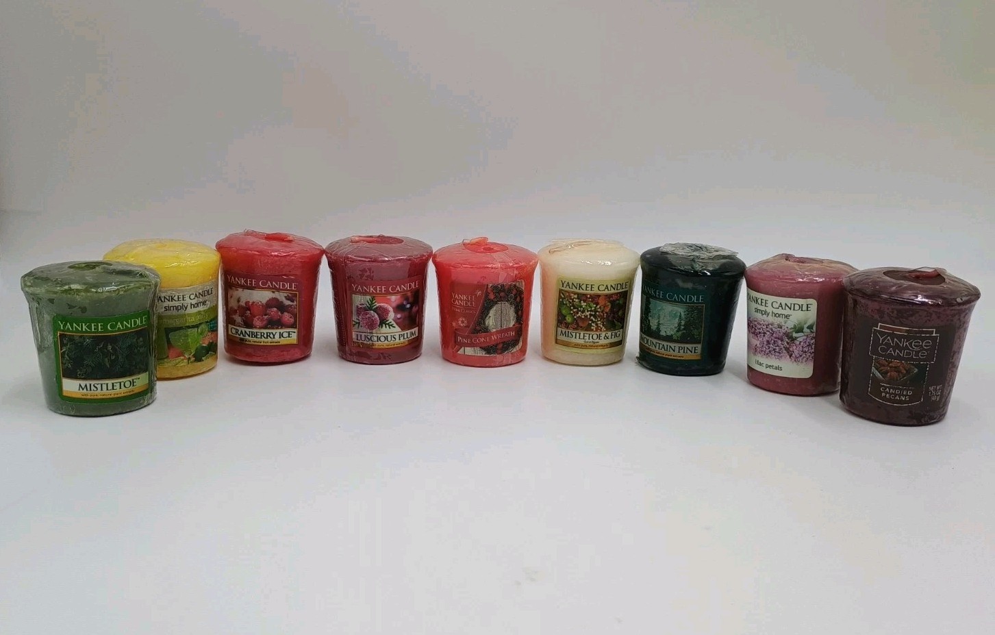 Yankee Candle Votive Sampler Lot Of Nine 1.75 oz Small Candles Assorted – New