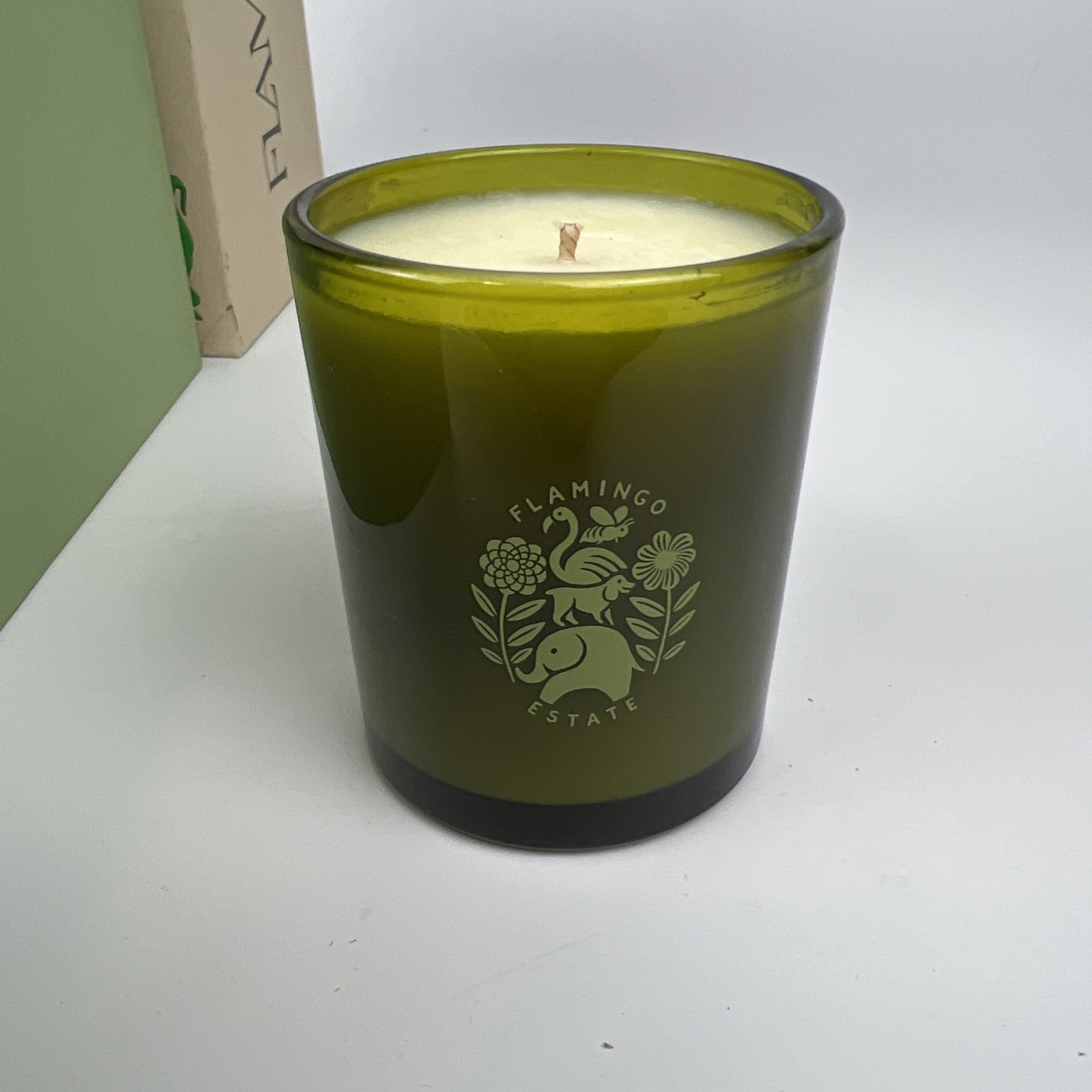 Flamingo Estate Candle Set Rosemary Sage Tomato Gift Set of 3 Open Box