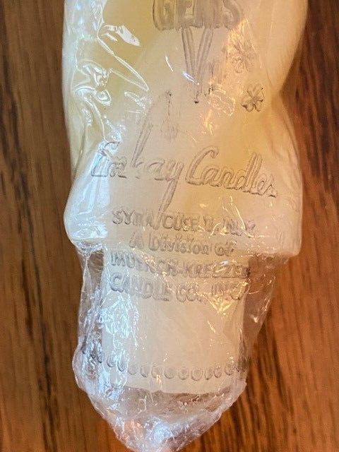 Vintage Pair of Emkay Twisted Jumbo Candle Gems. Unused. U.S.A.