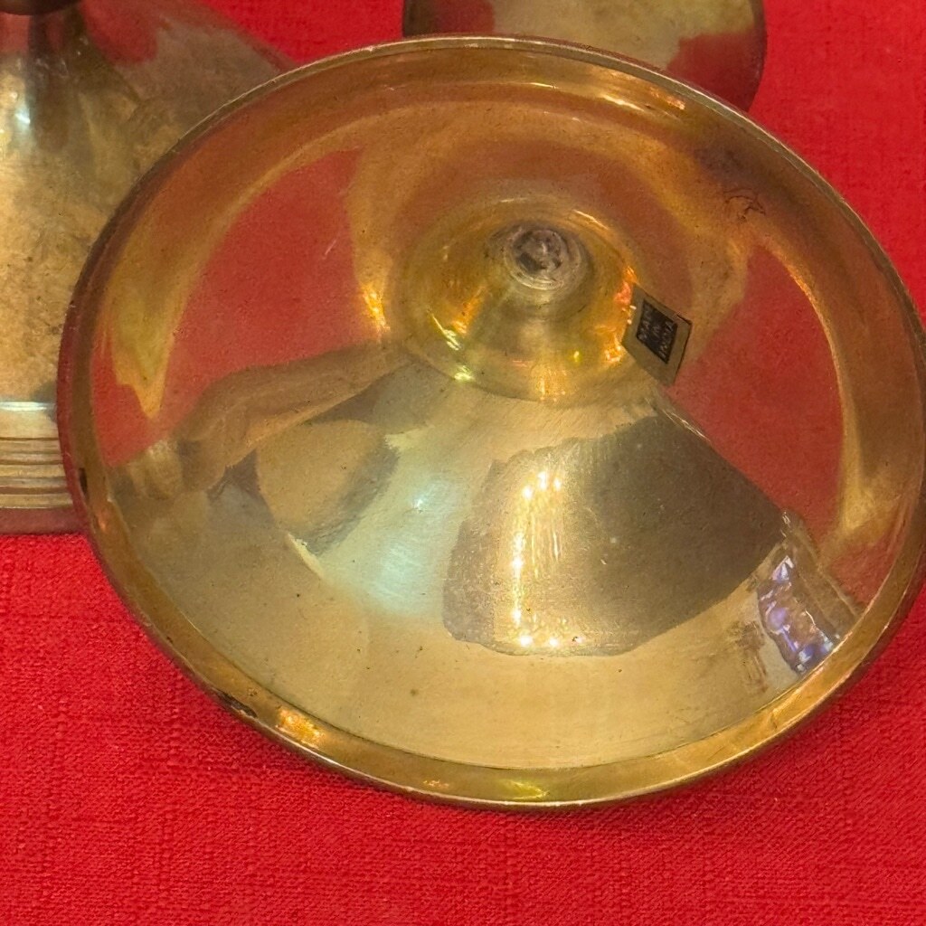 Vintage Brass Copper 3″ Candle Holder Made in India