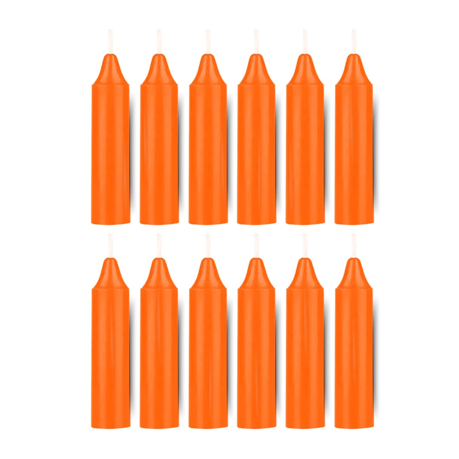 Box of 12 Orange Candles | 4 inches Tall 3/4 inch Diameter | Witchcraft Supp…