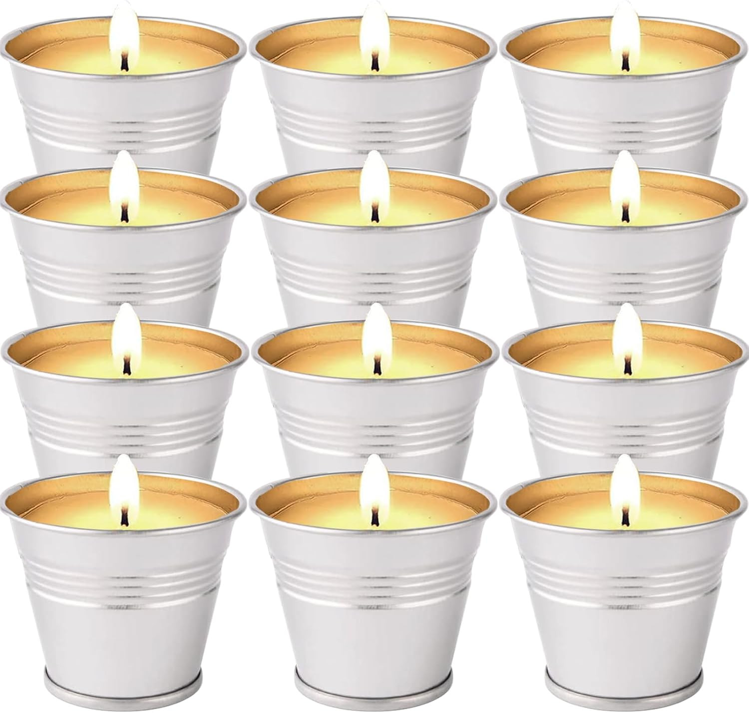 Citronella Candles Outdoor, 12 Pack Citronella Candle Set Made with Citronella O