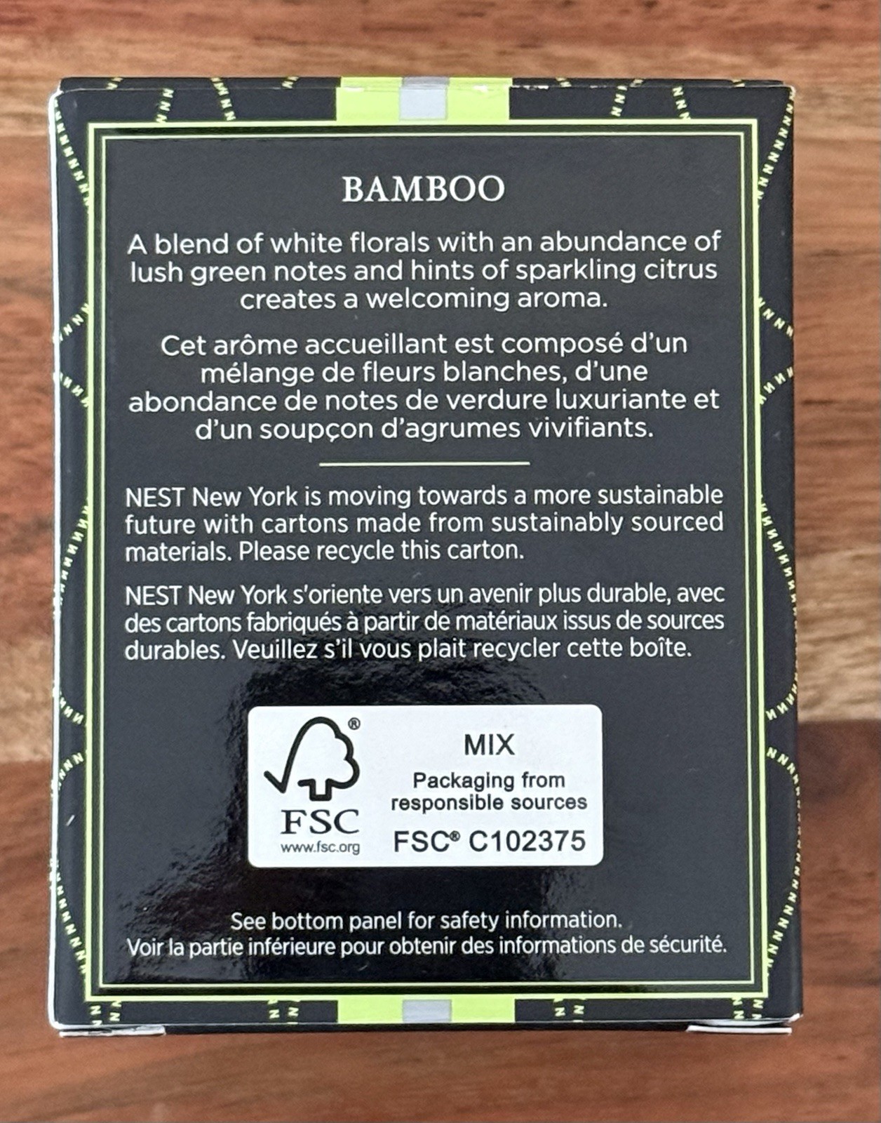 NEST New York – BAMBOO Scented Candle 2 oz Single wick NIB