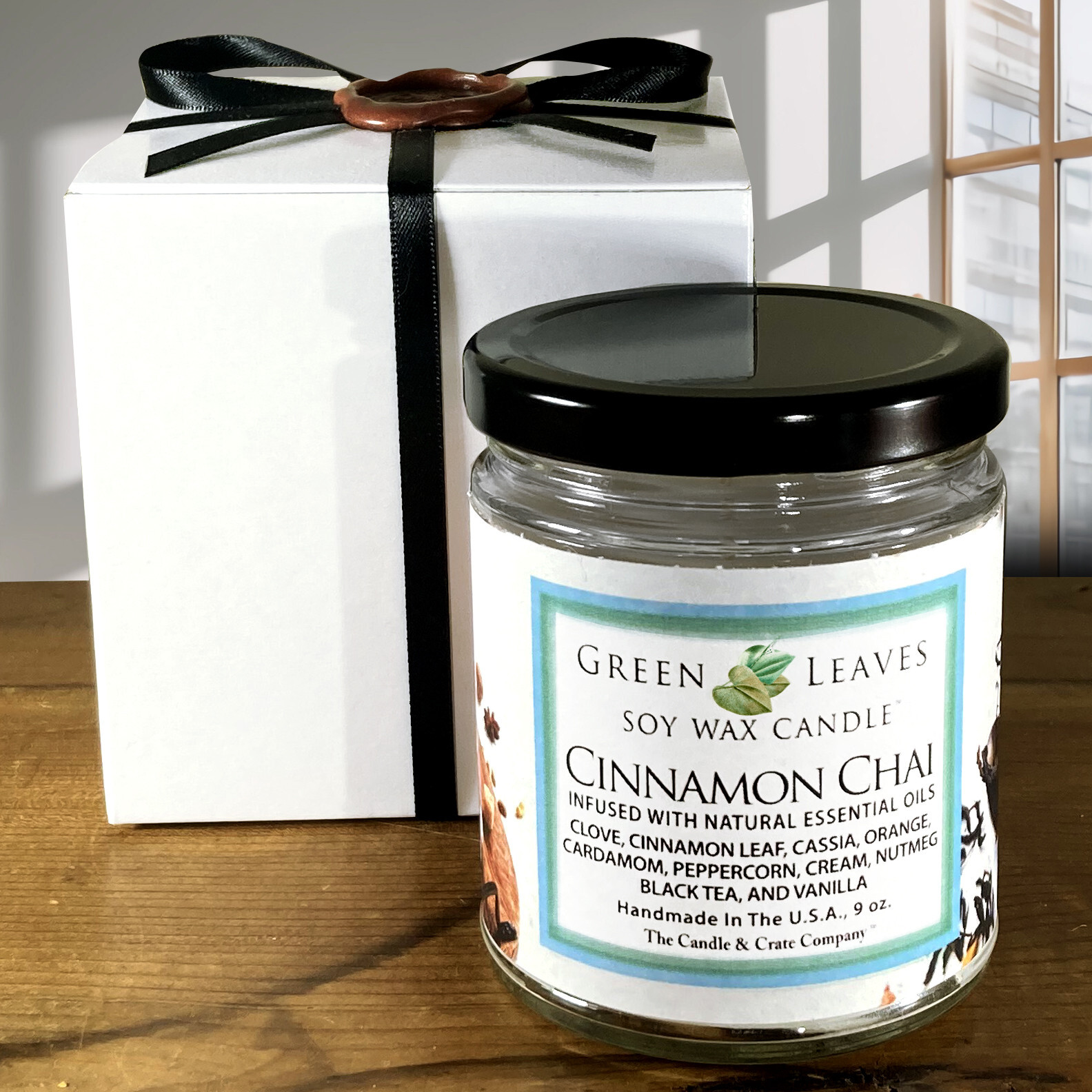 Cinnamon Chai Scented Candle, Home Fragrance, Gift for Her, Fall Winter Candle