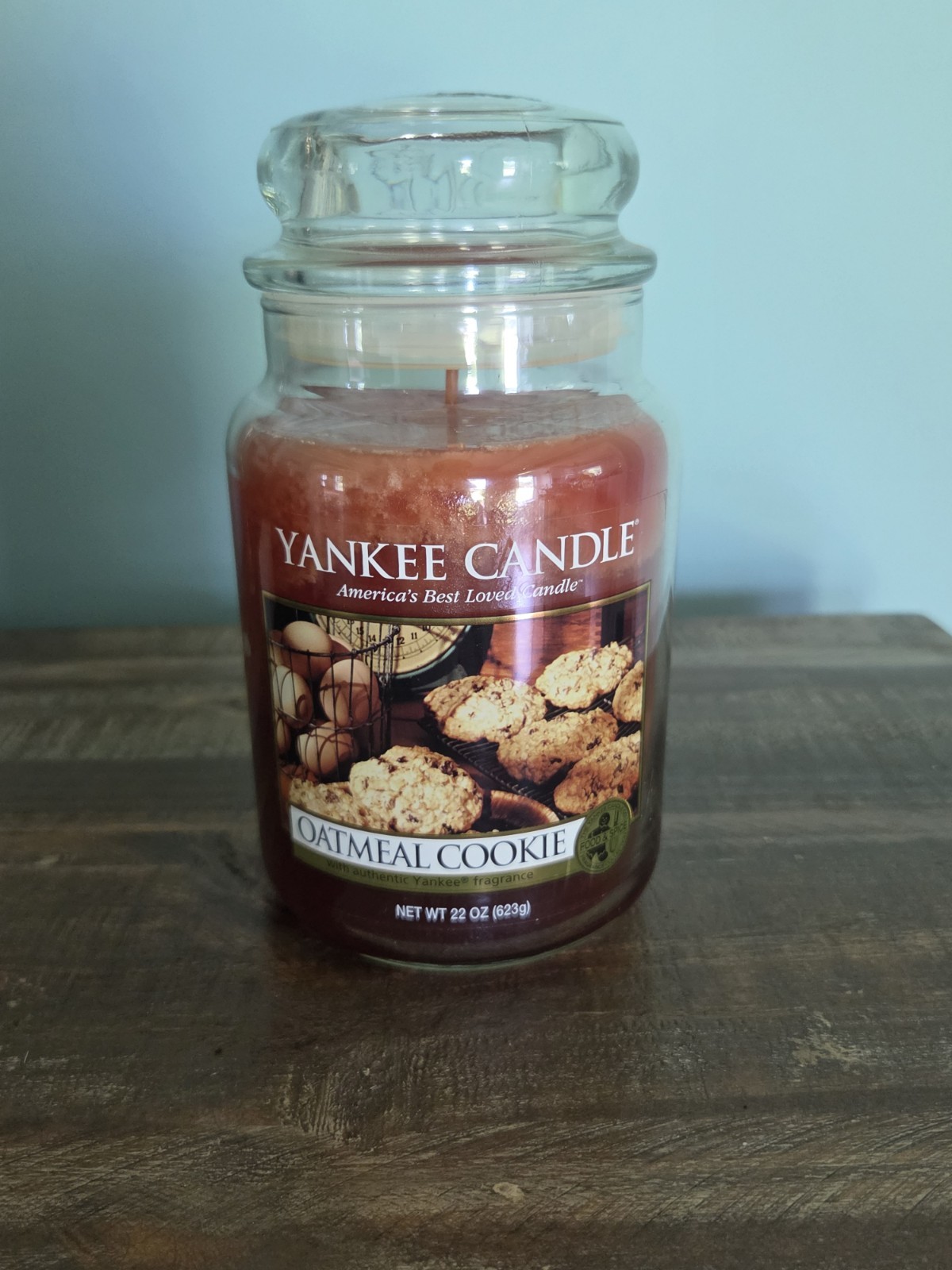 NEW Yankee Candle Oatmeal Cookie Large Jar 22oz White Label Retired Rare